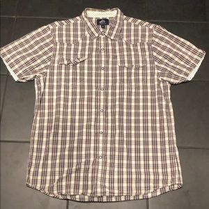 Authentic Icon Button Up Shirt 2XL Red White Blue